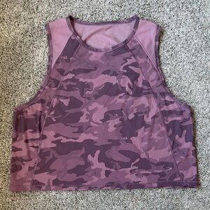 lululemon athletica Sculpt Cropped Camo Tank Top